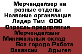 Мерчандайзер на разные отделы › Название организации ­ Лидер Тим, ООО › Отрасль предприятия ­ Мерчендайзинг › Минимальный оклад ­ 25 000 - Все города Работа » Вакансии   . Адыгея респ.,Адыгейск г.